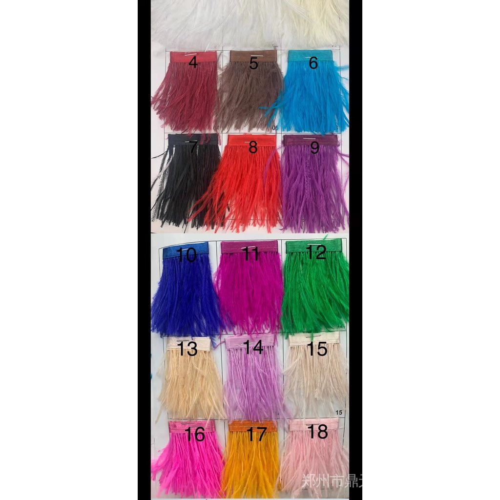 Cuộn Dây Ruy Băng Lông Đà Điểu 1 yard 8-10 cm Trang Trí Váy Cưới