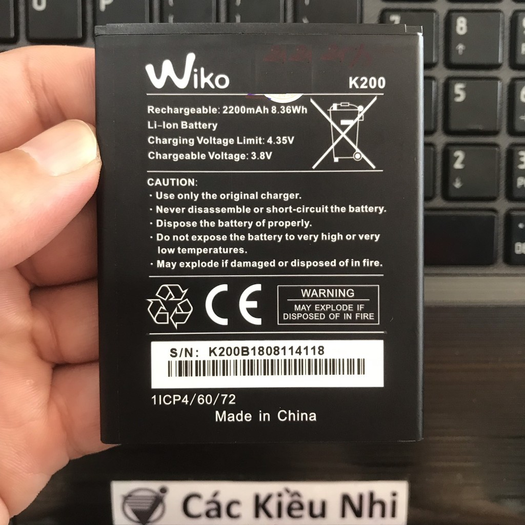 Pin Wiko Sunny 3 Plus | Sunny3 Plus | K200 K200AG 2200mAh chính hãng