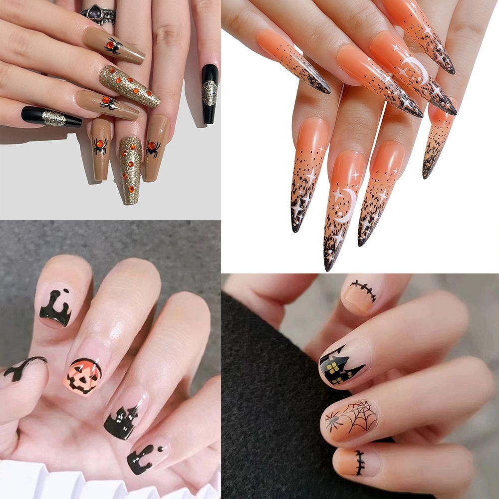 Bộ 24 Móng Tay Giả Loại Ngắn / Dài Có Thể Tháo Rời DIY