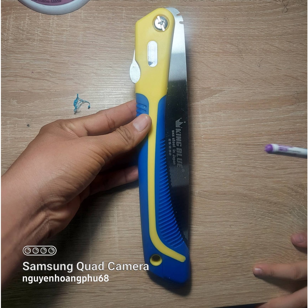 Cưa cầm tay gấp gọn cưa cây cưa gỗ cưa xếp  King Blue ( thép SK5 Nhật )