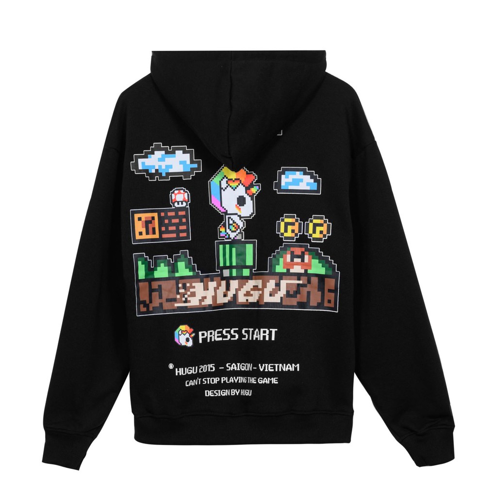 ÁO HOODIE HUGU ZEB GAME SS1 - BLACK