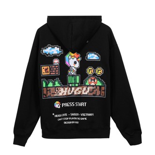 ÁO HOODIE HUGU ZEB GAME SS1 - BLACK