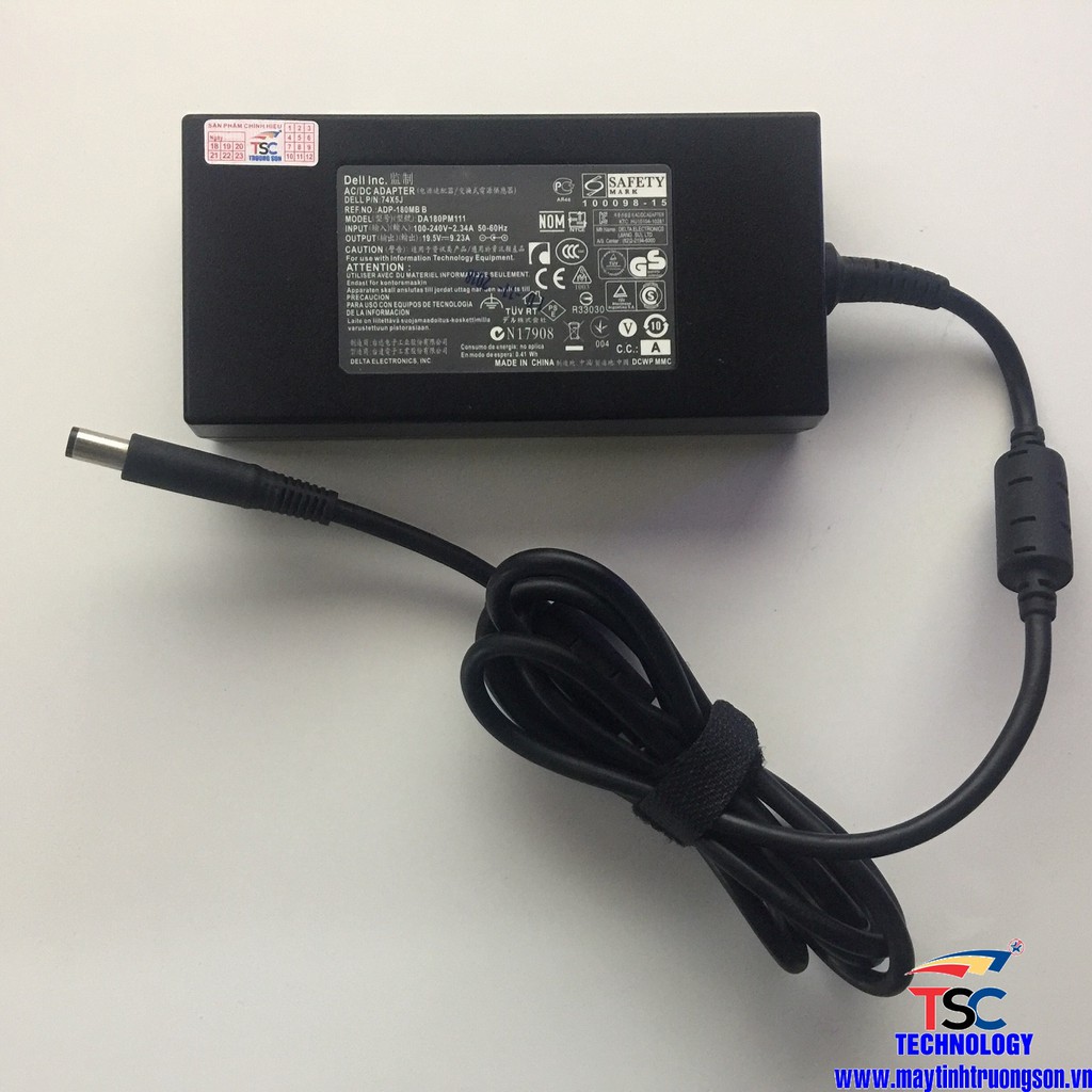 Sạc Laptop DELL 19.5V 9.23A Dùng Cho Dòng Laptop Workstation, Bisiness, Alienware | Sạc Zin Chính Hãng