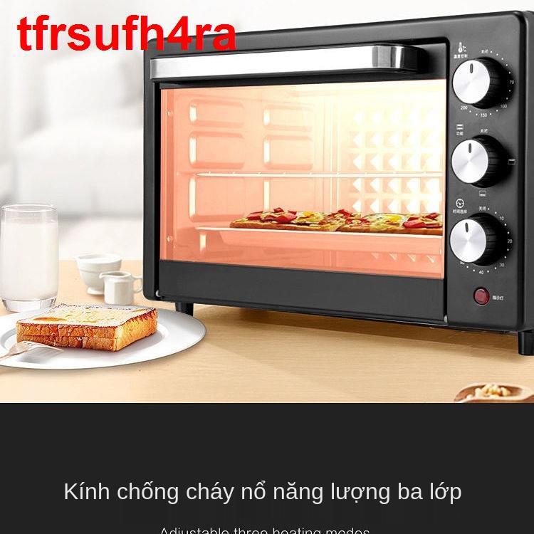 [Bảo hành 3 năm] Lò nướng điện đa năng gia đình tự động bánh pizza mini Máy làm bông lan trứng cánh gà