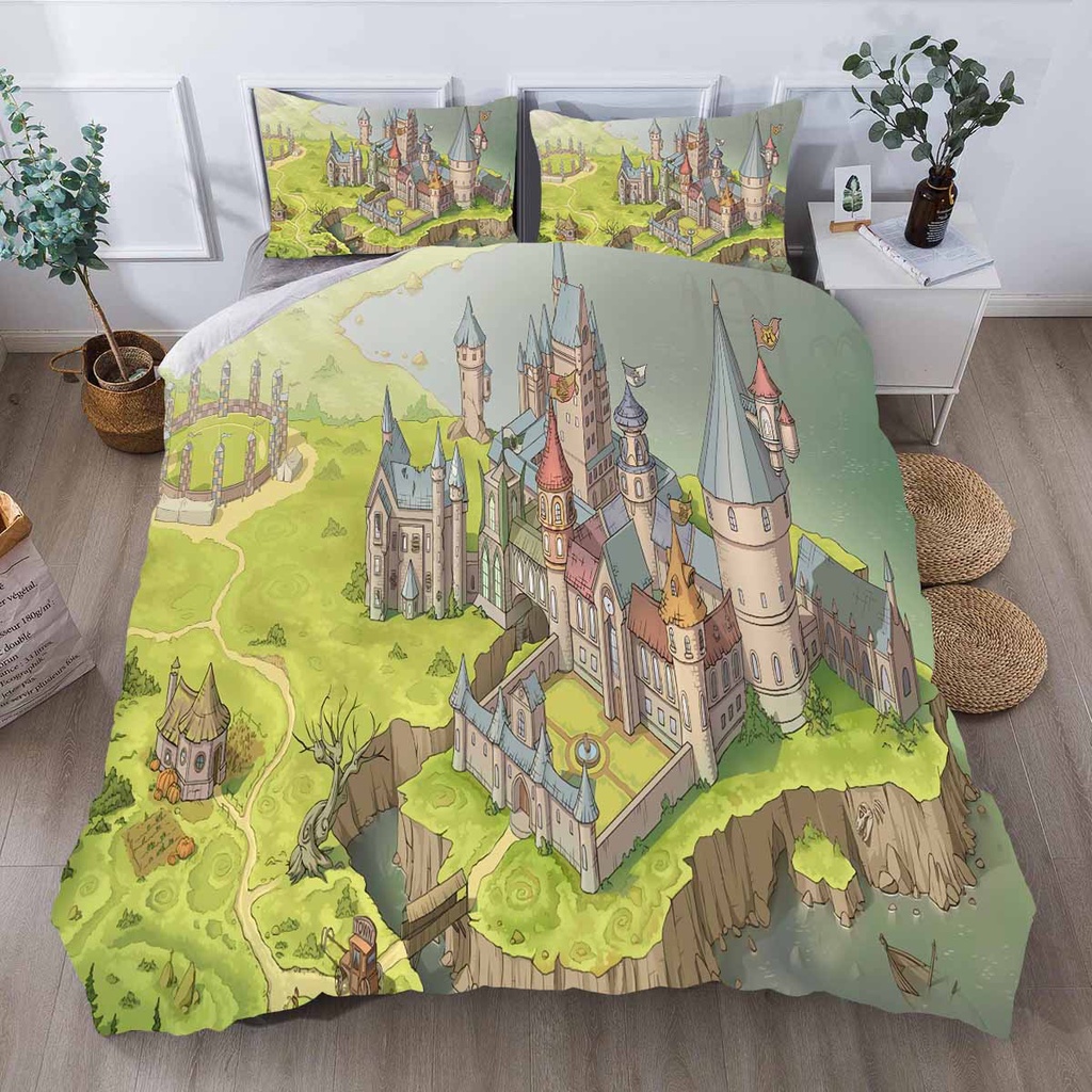 Mới Bộ Chăn Ga Và Vỏ Gối 3 Trong 1 Phong Cách Harry Potter