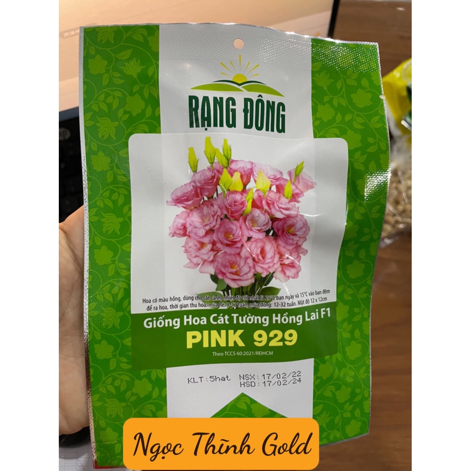Hạt giống Hoa cát tường rạng đông PINK 929(5 hạt)