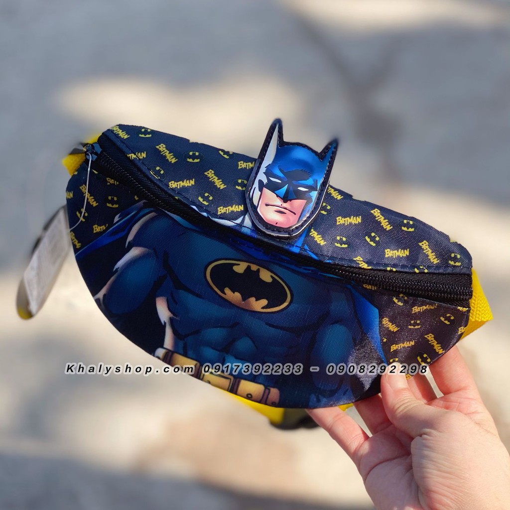 Túi đeo bao tử 1 ngăn hình Ironman , Captain , Batman cho trẻ em bé trai siêu hot -  -