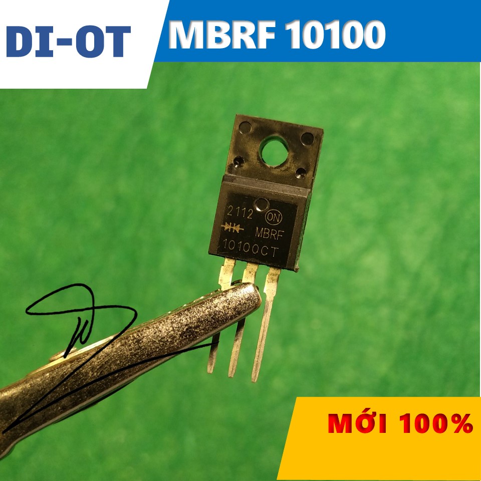 DIOT  MBRF10100  Diode  TO-220F  Mới 100%     /   10A x2/100V