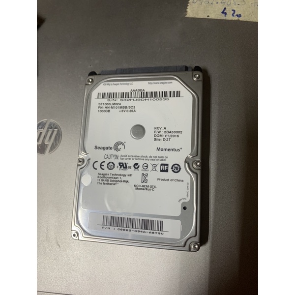 s40712 hdd 1tb ổ cứng laptop 1000g seagate health 100% đã test chạy ít giờ