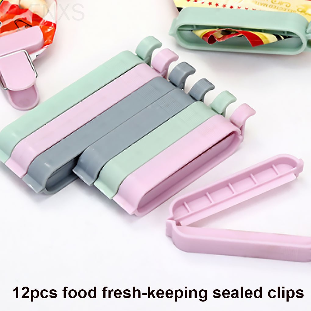 Set 12 kẹp miệng túi thực phẩm nhiều màu sắc