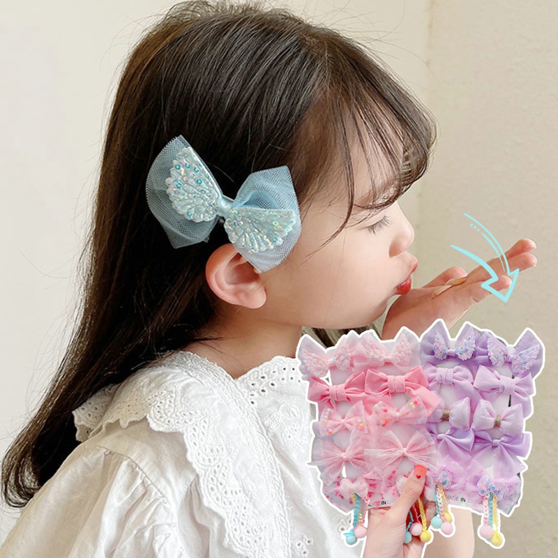 Set 10 KẹP TóC HìNh Nơ Dễ Thương Cho Bé GáI timetunnel