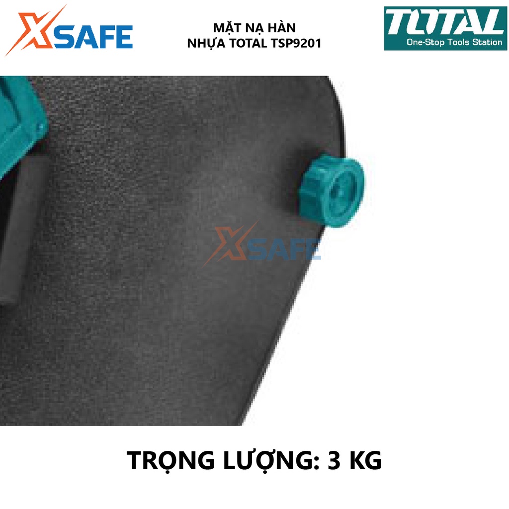 Mặt nạ hàn TOTAL TSP9201 Mặt nạ hàn tự động chất liệu PP, kích thước 108*50*3mm chống chói, tia cực tím - chính hãng