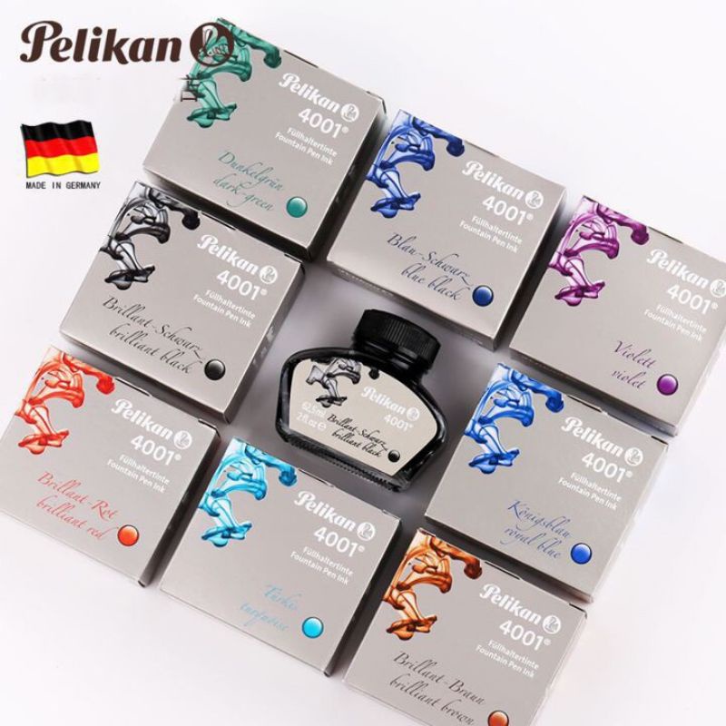 Mực pelikan đức xanh/đen/đỏ/tím 62ml