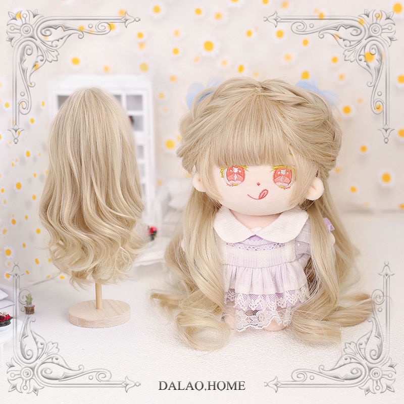 Tóc Giả Búp Bê Dài 20cm Bằng Cotton Lụa Chịu Nhiệt Độ Cao