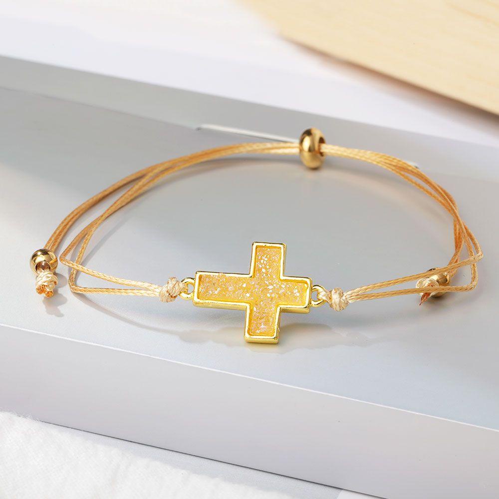 Vòng Tay Dây Bện Phối Mặt Thánh Giá 2Life Phong Cách Hàn Quốc Dễ Thương Làm Quà Tặng Valentine / Bé Trai / Bé Gái