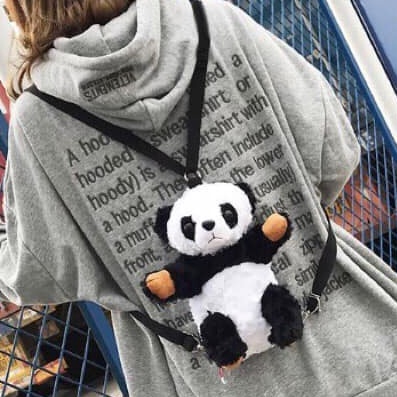 Túi gấu trúc nhồi bông đeo chéo và balo - Túi đeo chéo cute