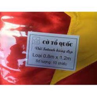 Cờ Tổ Quốc vải phi bóng dầy dặn 0.8x1m2