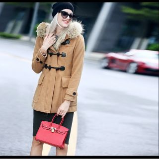 Áo dạ bbr mũ viền lông
