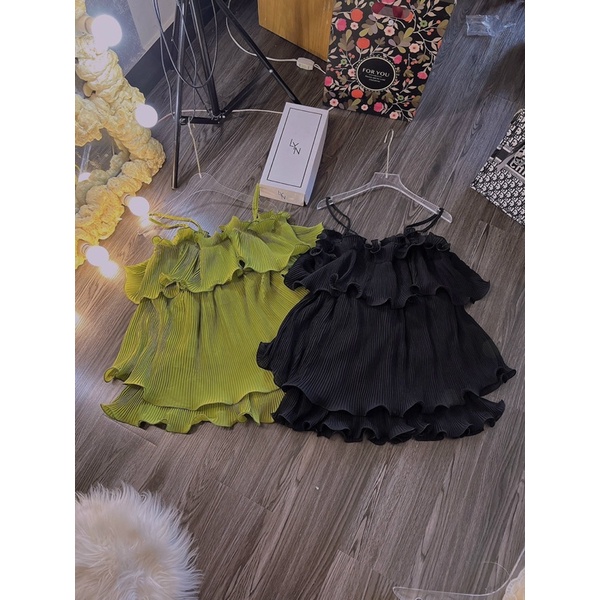 SET ÁO HAI DÂY DẬP LI KÈM QUẦN ĐÙI CAO CẤP