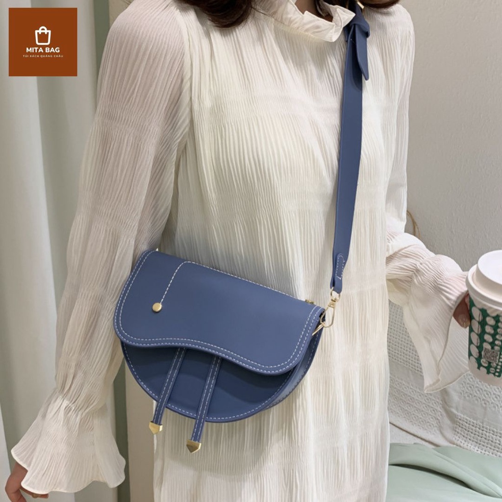 Túi đeo chéo nữ MITABAG, túi yên ngựa Quảng Châu chính hãng, da cao cấp bảo hành 24 tháng
