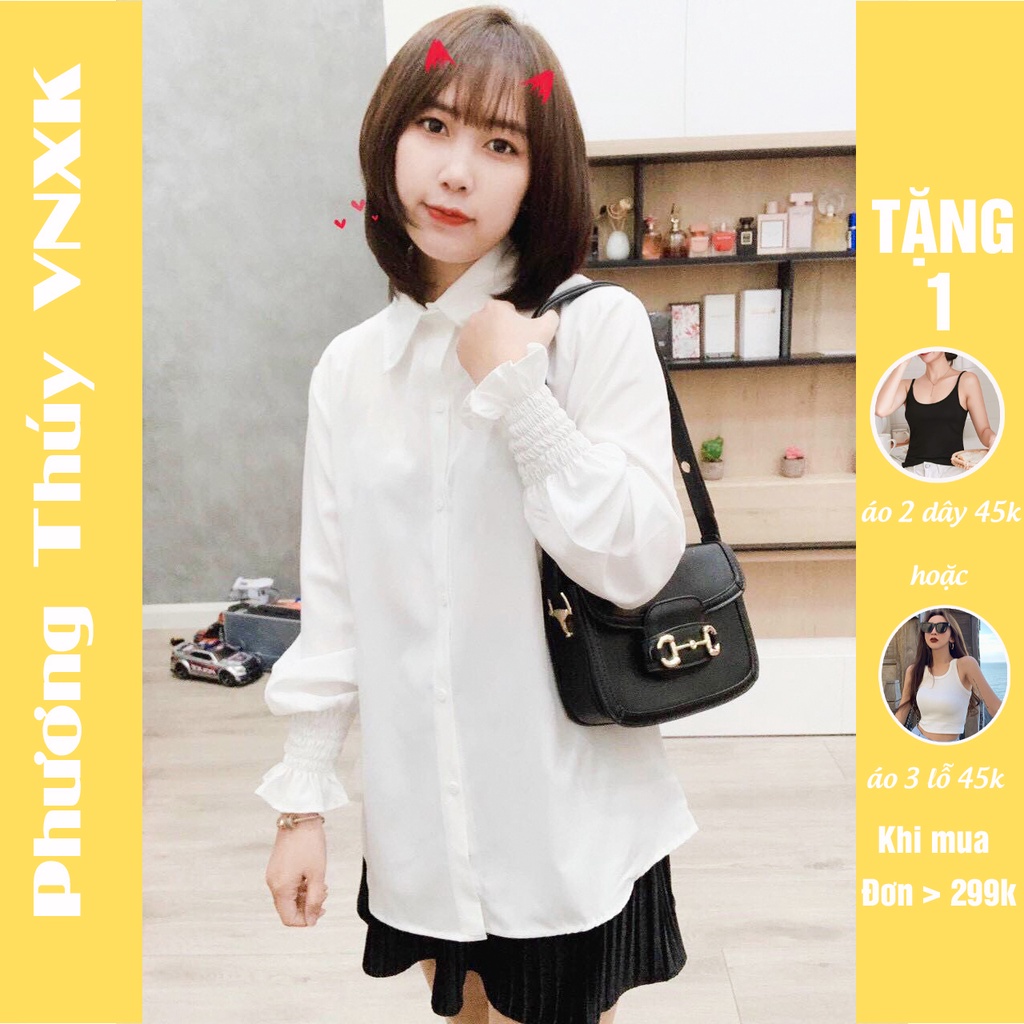 Áo sơ mi nữ PHƯƠNG THÚY VNXK cao cấp - áo sơ mi trắng nữ dáng basic dễ phối đồ phong cách Hàn Quốc | BigBuy360 - bigbuy360.vn