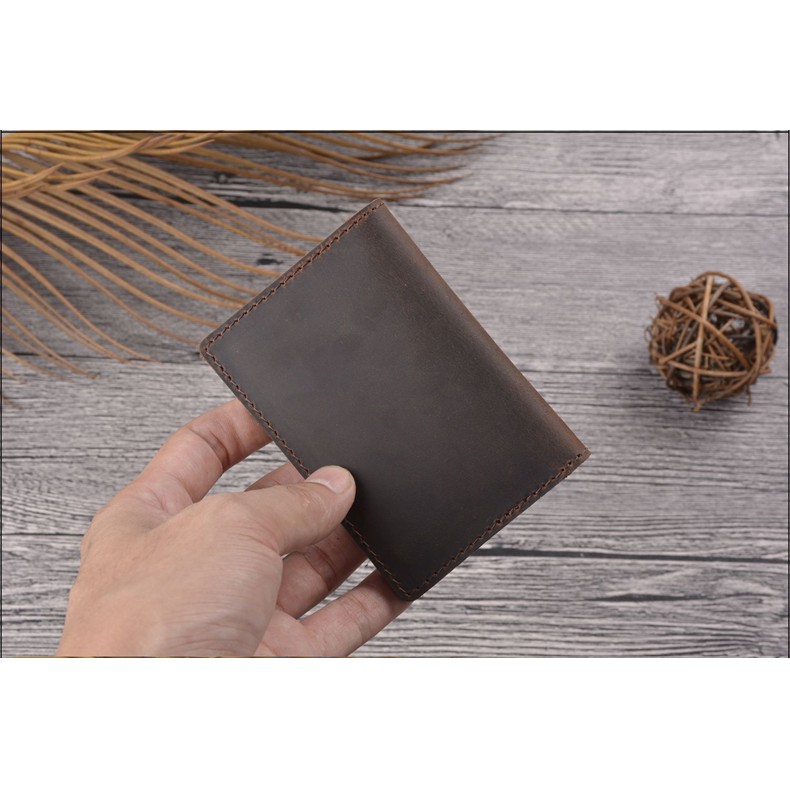 VÍ DA BÒ HANDMADE MAY TAY TỈ MỈ 6 MÀU MINI WALLET