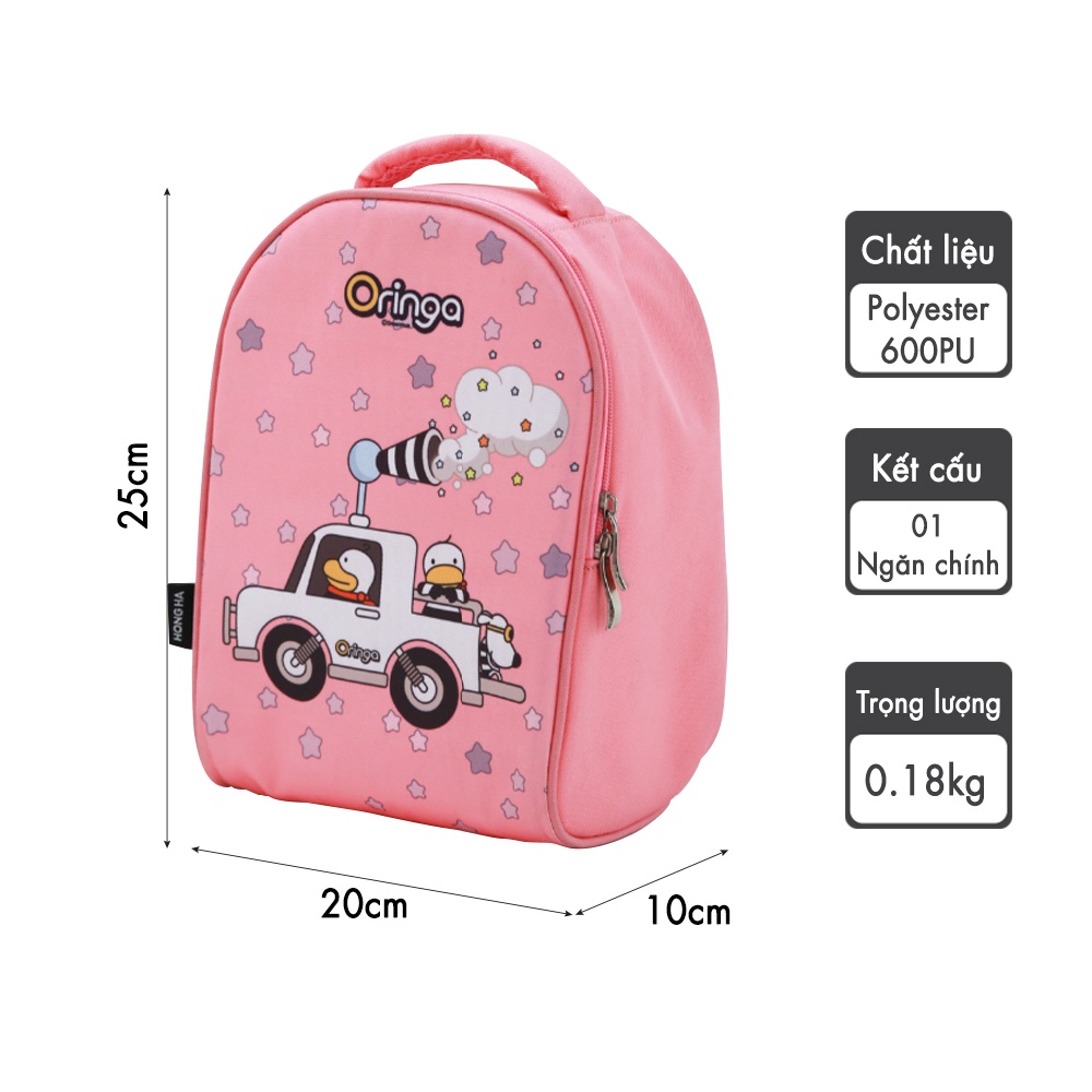 Balo mầm non Oringa Hồng Hà chống thấm nước - 3712