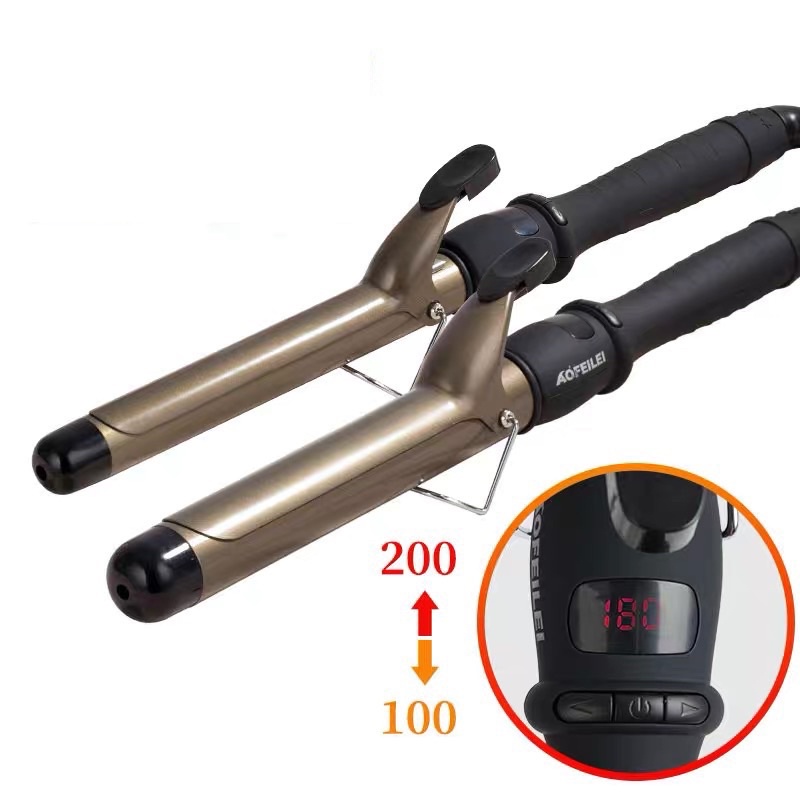 Máy Uốn Tóc Xoăn Aofeilei X8166A Trục Phủ Caremic Cao Cấp Có Màn Hình LCD