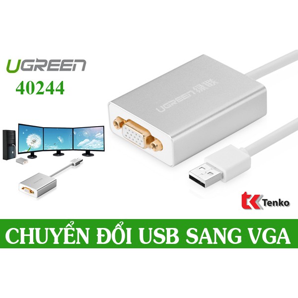 Bộ Chuyển Đổi USB Sang VGA Cao Cấp Ugreen 40244