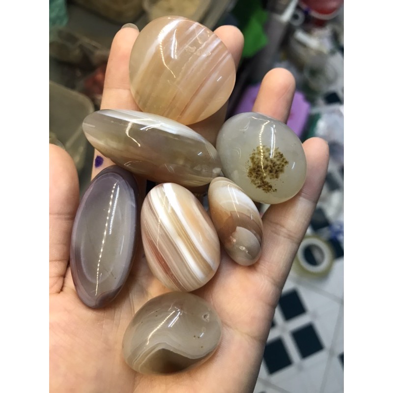 Viên to Mã não Agate mài bóng Đá thanh tẩy Tumble
