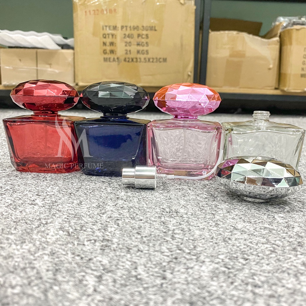 Lọ chiết nước hoa thủy tinh cao cấp 50ml kiểu absolu dạng phun sương
