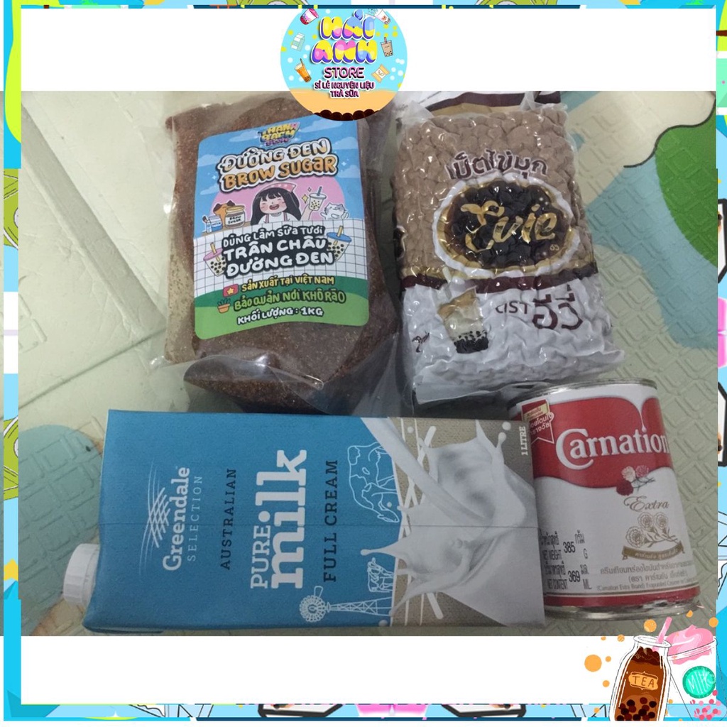 ✅ [ CHẤT LƯỢNG ] set sữa tươi trân châu đường đen ✔