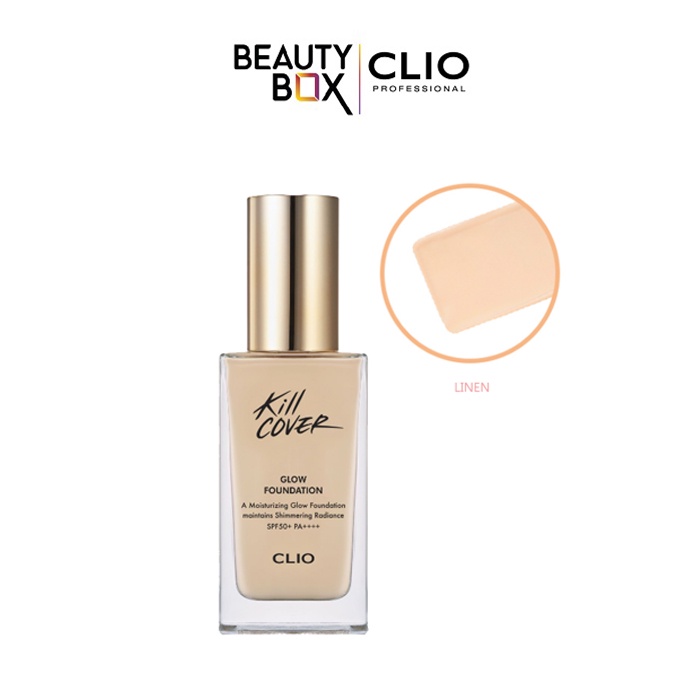 Kem Nền Bóng Mượt CLIO KILL COVER GLOW FOUNDATION SPF50+ PA++++ 38g