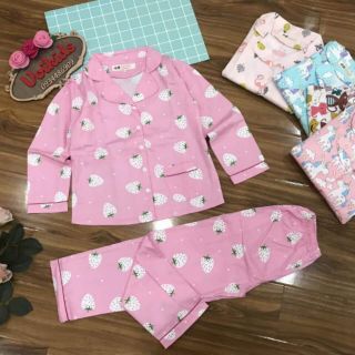 Pijama thô lụa Bé Trai, Bé Gái 1-8 tuổi hàng đẹp