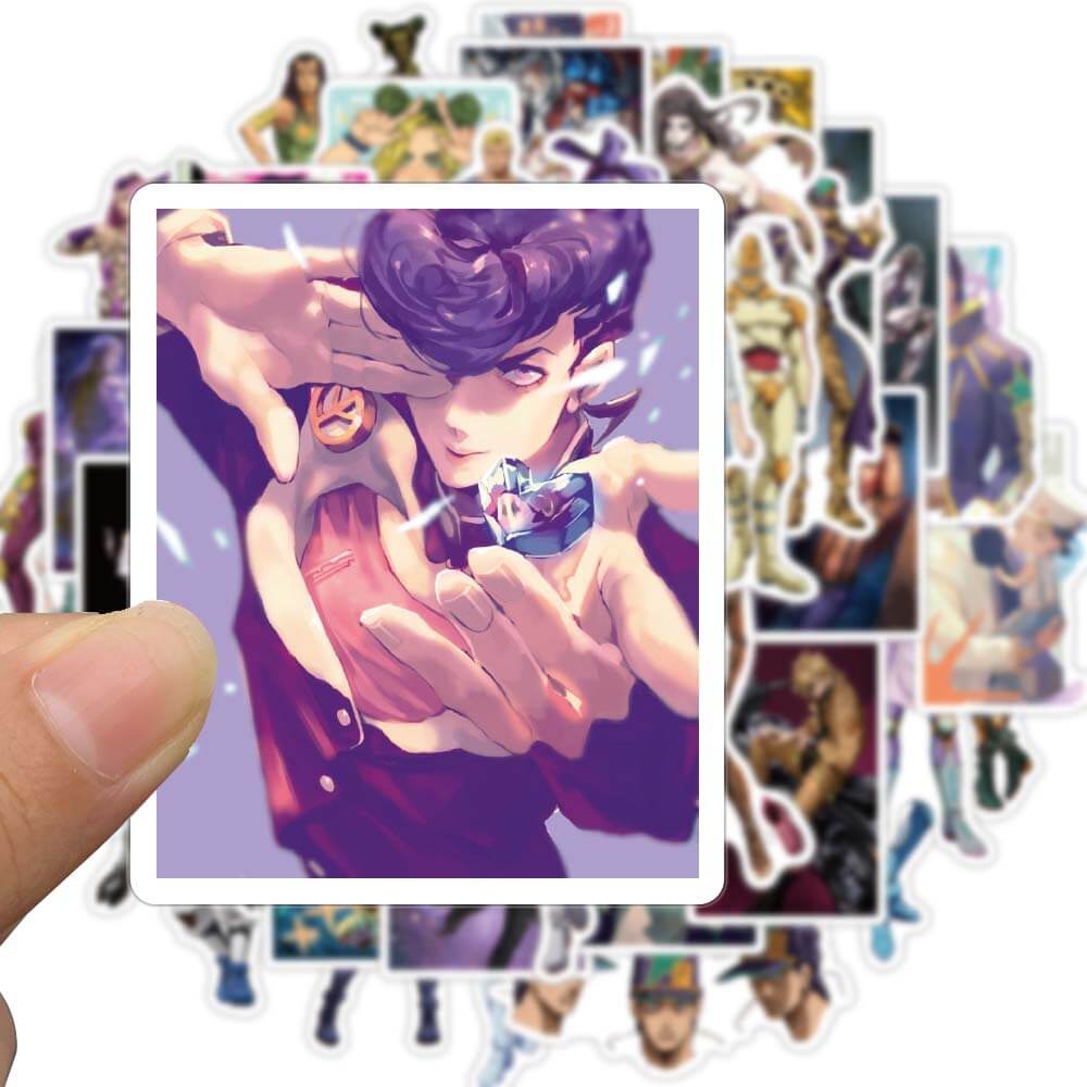 Bộ 50 Miếng Dán Hình Anime JoJo's Bizarre Adventure Cỡ Lớn Chống Thấm Nước Trang Trí Laptop/Vali/Điện Thoại