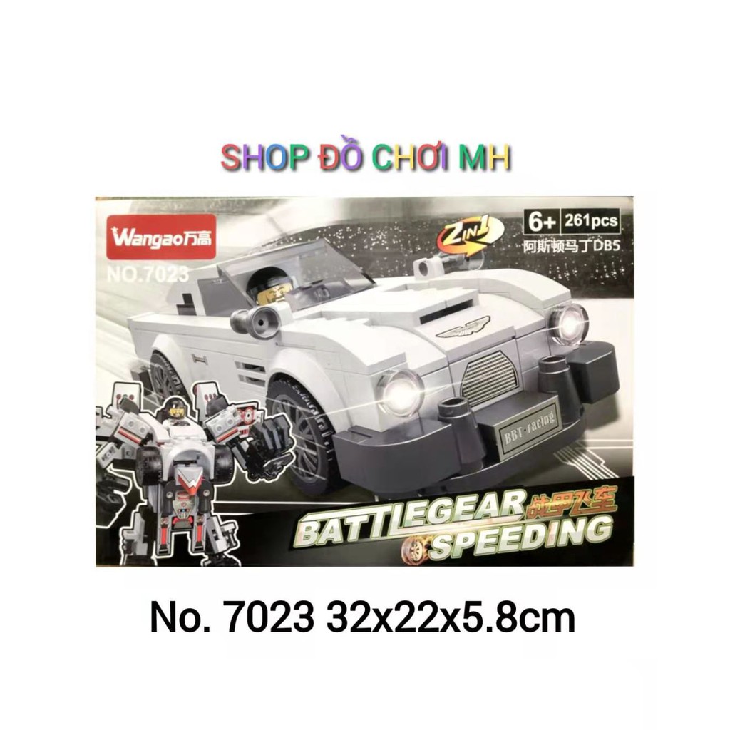 đồ chơi lego xếp hình lắp ráp wangao 7021~7024 - xe hơi biến hình người máy