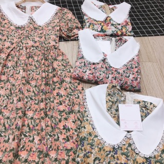 Váy hoa nhí cổ sen 4 màu