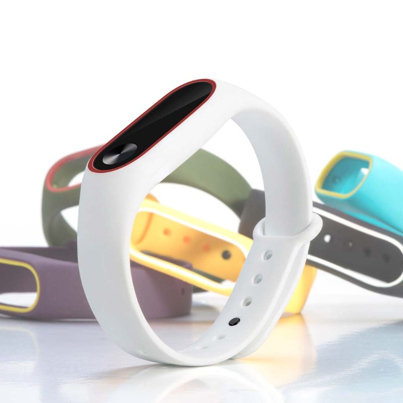 Dây đeo silicone 2 màu cho đồng hồ thông minh Xiaomi MI Band 2