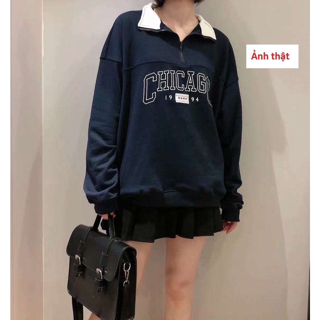 Áo Sweater Nam Nữ Khóa Cổ Chicago 1994 - Áo Thu Đông Chất Nỉ Ngoại Mềm Mịn Unisex Hottrend 2021 X.Store