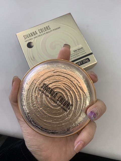 phấn  nén siêu mịn Sivanna Colors 20g - kiềm dầu, sáng da, che khuyết điểm | BigBuy360 - bigbuy360.vn