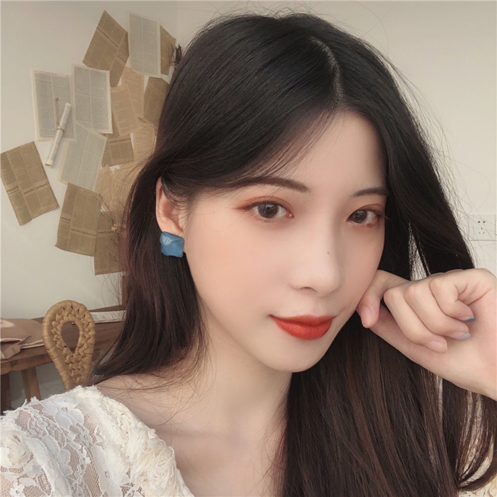 Đôi bông tai hình vuông sáng tạo phong cách cổ điển thời trang mùa hè cho nữ