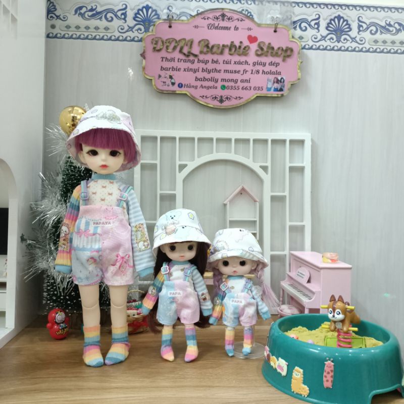 Sét đồ cute cho búp bê bdj 1/8, ob11,nên, bru,1/6, baboliy,xinyi,barbie