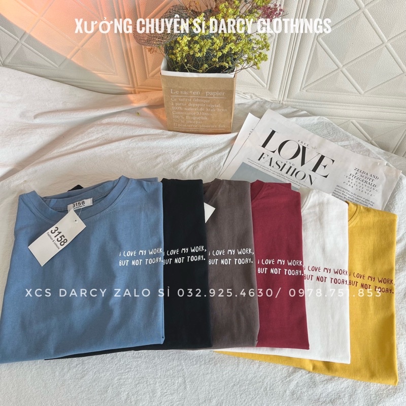 áo thun 3158 ✨ FREESHIP ✨ I love my work áo thun basic unisex nam nữ