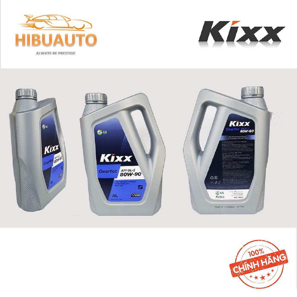 Dầu Bánh Cầu Và Hộp Số Kixx GEARTEC GL-5 80W-90 - 85W-140 4 lít
