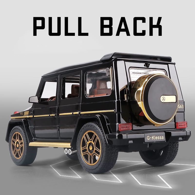 Mô Hình Xe Hơi Mercedes Benz G63 Bằng Hợp Kim Tỉ Lệ 1: 24 Có Đèn Và Âm Thanh Độc Đáo