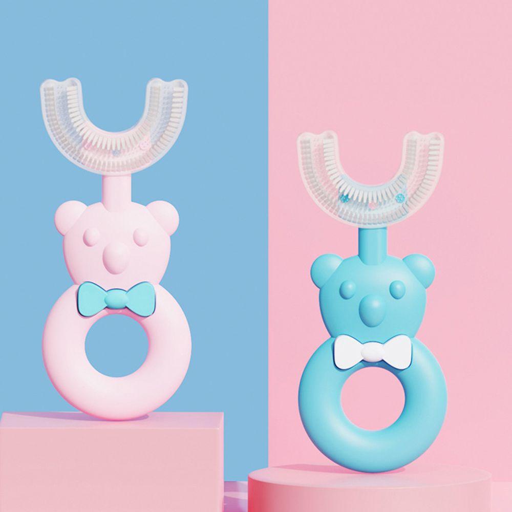 NIUYOU Bàn Chải Đánh Răng Bằng Silica Gel Dạng Lỏng Hình Chữ U Dành Cho Bé 2-6 Tuổi