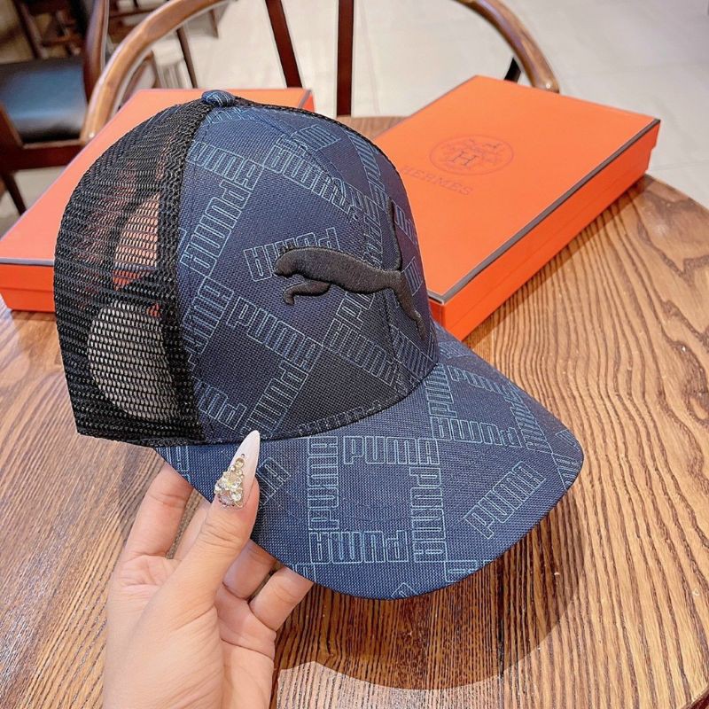 Nón kết, nón lưỡi trai thêu PUMA cao cấp - kaki kết hợp lưới cực chất