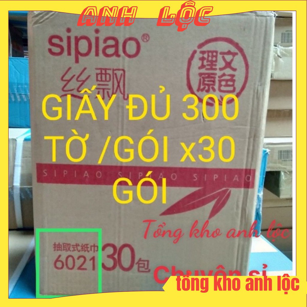 giấy ăn gấu trúc siêu dai thùng 30 gói giấy sipiao loại 1 nội địa trung