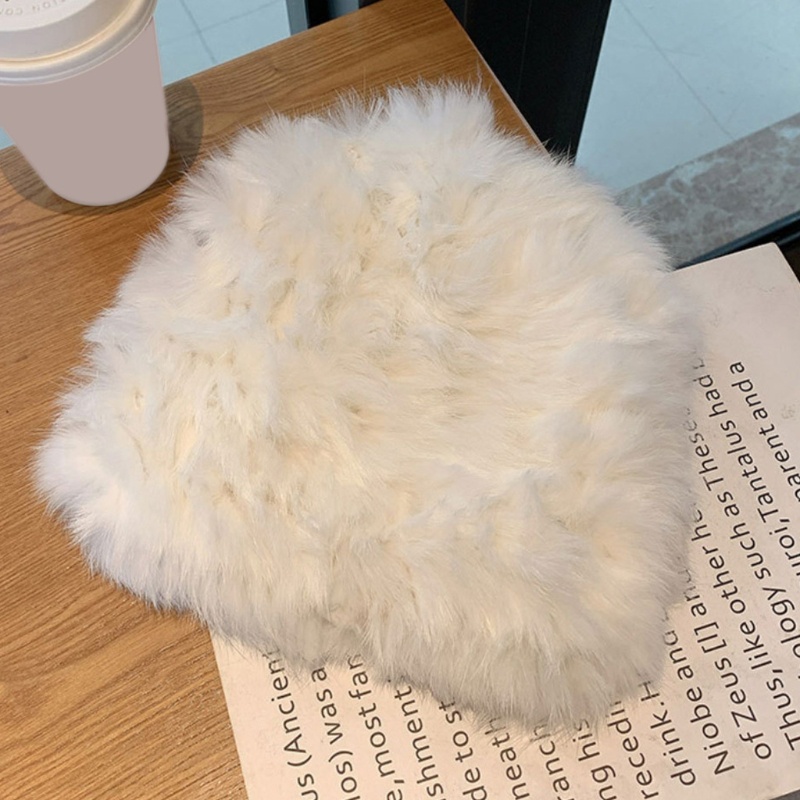 Mũ lông thỏ thời trang thu đông sành điệu cho nữ