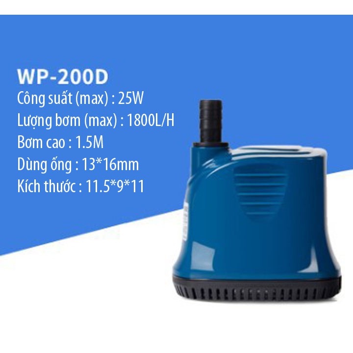 Máy bơm hút đáy hồ cá SOBO chuyên dụng WP 200D/300D/500D/700D longhoacacanh611288
